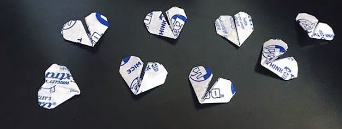 How to Make a Heart Out of a Gum Wrapper: a Pictorial Guide on the Creative Endeavor