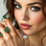 green kyanite earring
